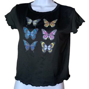 Ruby & Lace short sleeve Butterfly Crop Top‎